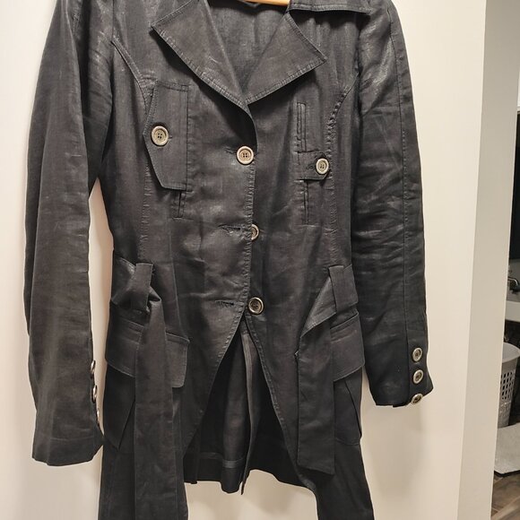 Faith Linen/Flax size M Long jacket - Picture 2 of 3